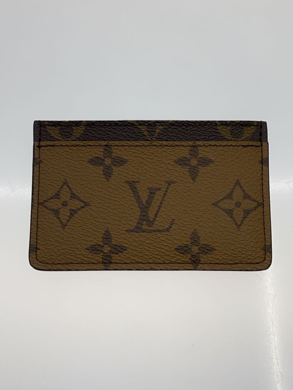 LOUIS VUITTON Porte Wallet Cartes Monogram Reverse Brown All over